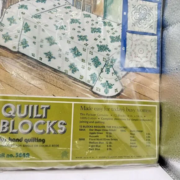 2 Kugel-Vogart VintageNOS Quilt‎ Blocks 584C 584A 14 Inch Sq 24 Total